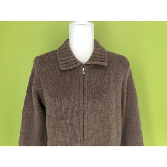 J. Crew Ribbed Collar Pure Wool Knit Sweater M - Picture 6 of 8